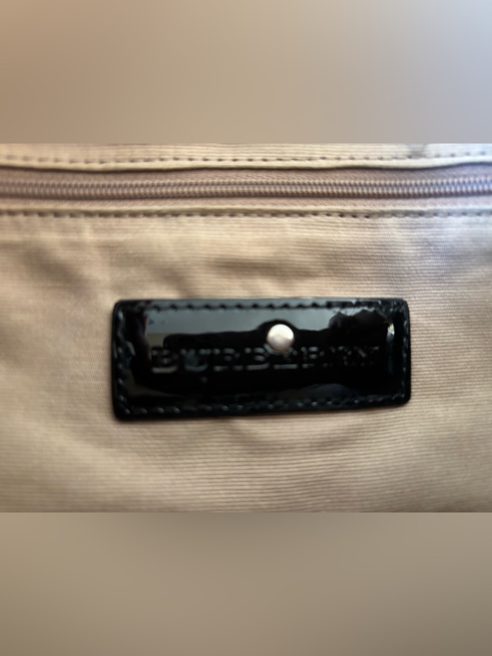 Classic Burberry Plaid Satchel Handbag with Black Trim - Picture 5 of 5